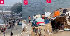 CEUTA BEACH TURNED MIGRANT SLUM